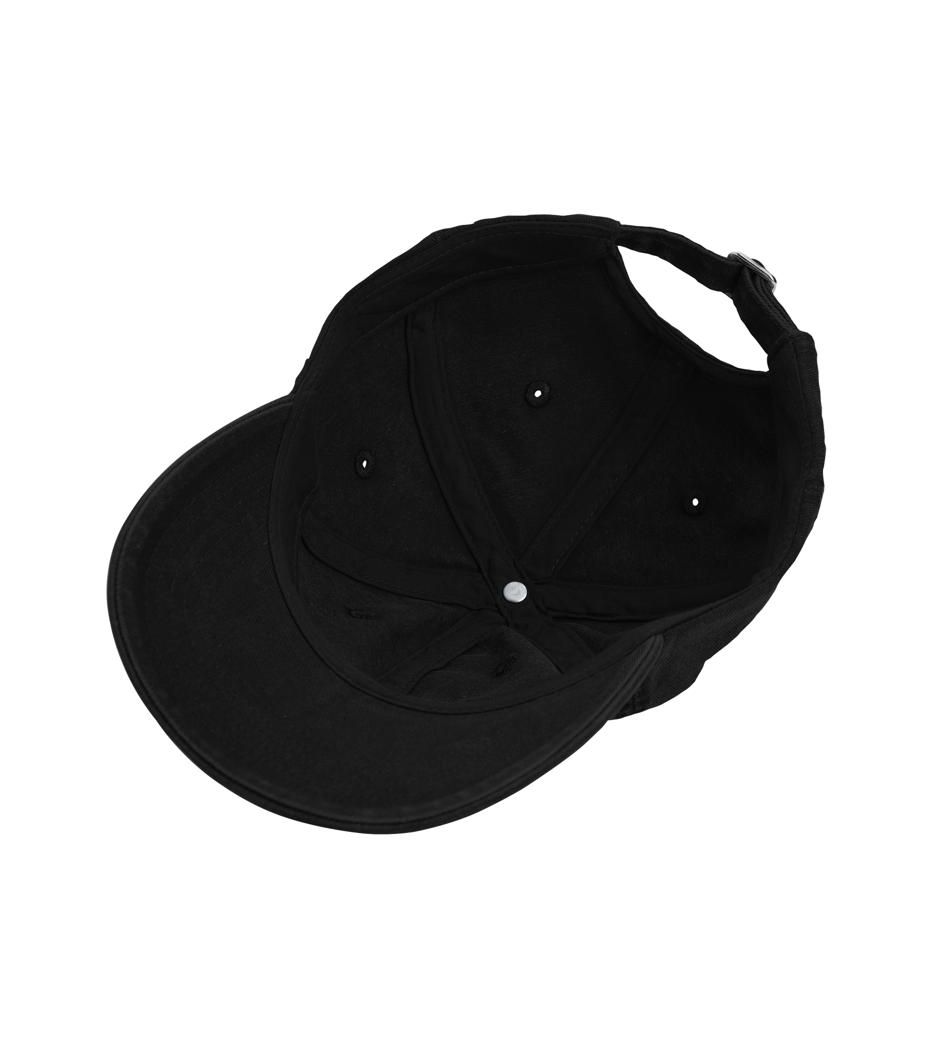 Baseball Cap Schwarz aus Twill Detailansicht – Good Earth Vibes