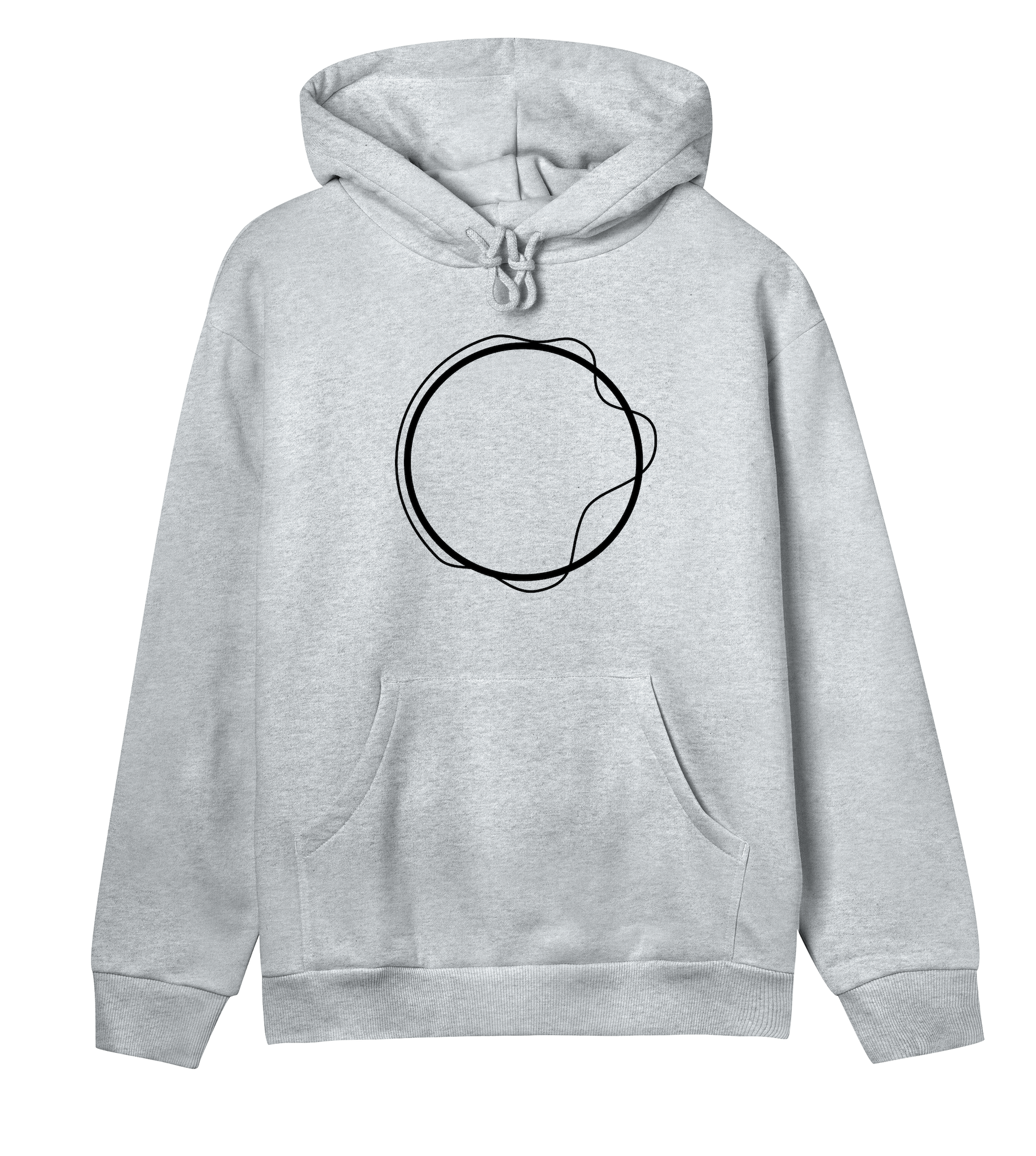 Hoodie Frauen Grau meliert Vorderansicht – Good Earth Vibes