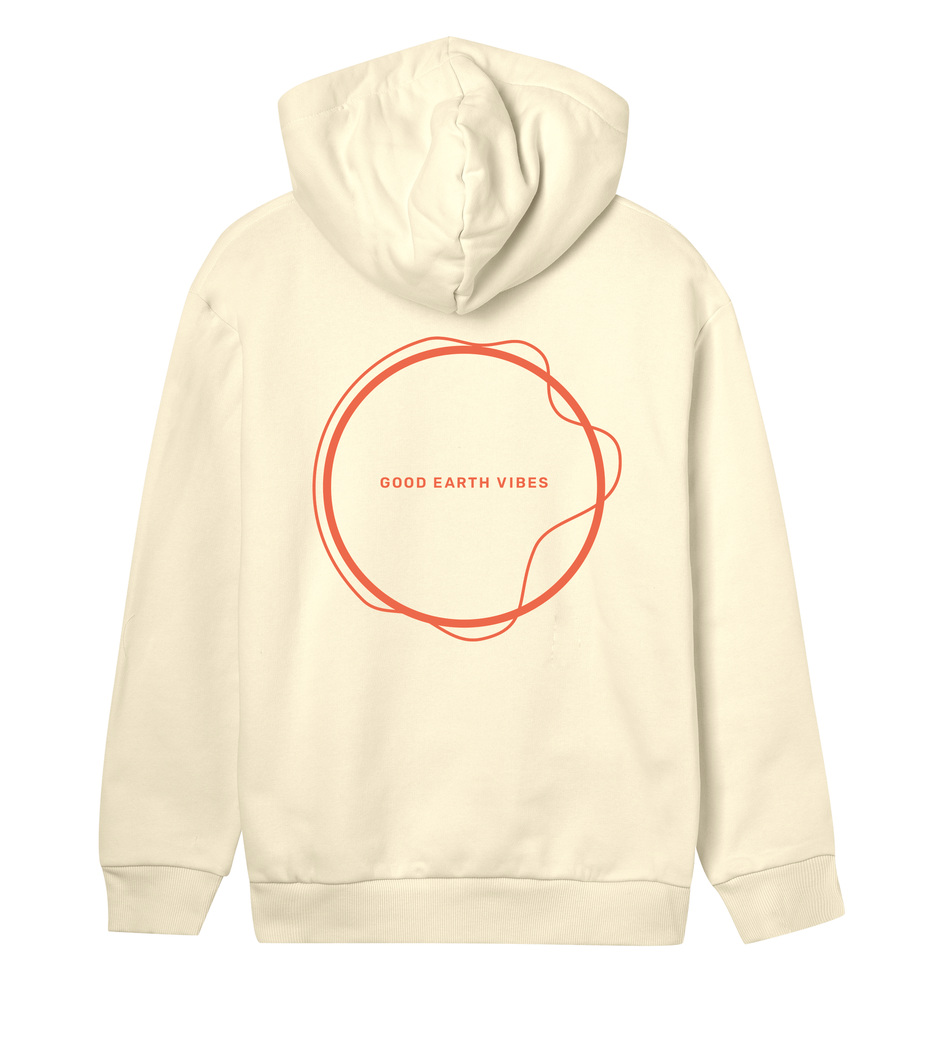 Hoodie Frauen Soft Gelb Rückseite – Good Earth Vibes