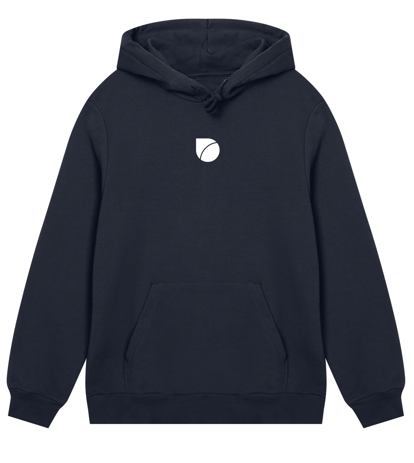 Hoodie Männer Regular, Dark Blue, Vorne, Good Morning World, zweiseitig, Shift_Happens N01