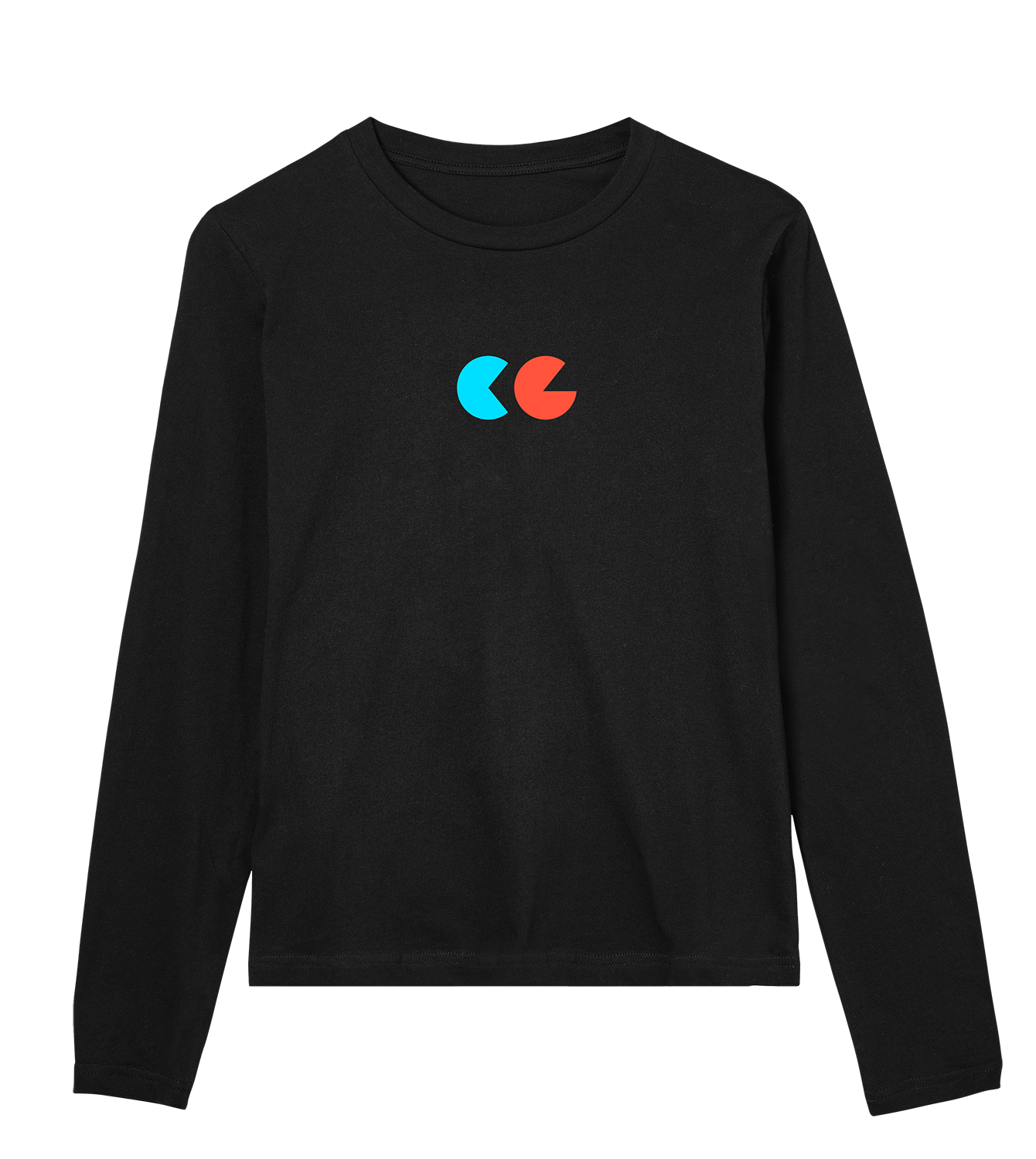 Longsleeve Frauen Regular, Schwarz, Vorne, Good Morning World, zweiseitig, Greed Control N01