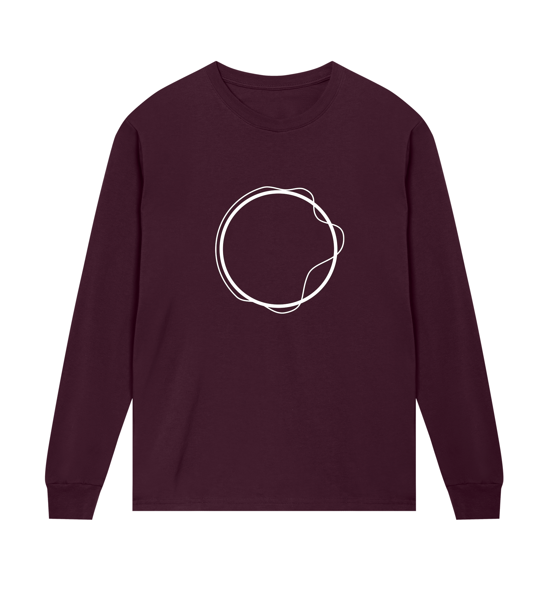 Longsleeve Herren Kastanie Regular Vorderseite – Good Earth Vibes