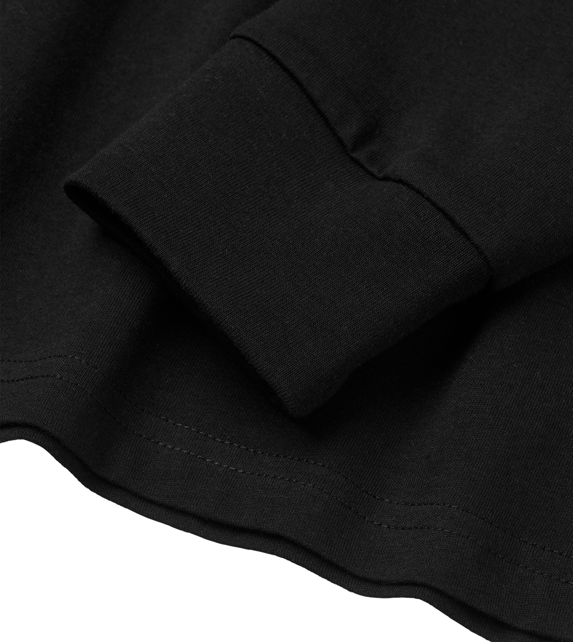 Longsleeve Herren Schwarz Regular Detailansicht – Good Earth Vibes