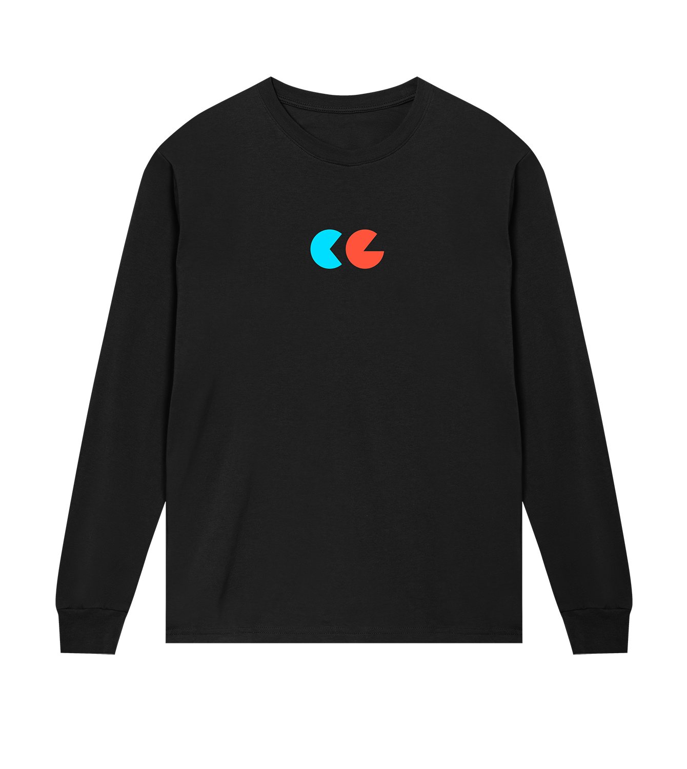 Longsleeve Männer Regular, Schwarz, Vorne, Good Morning World, zweiseitig, Greed Control N01