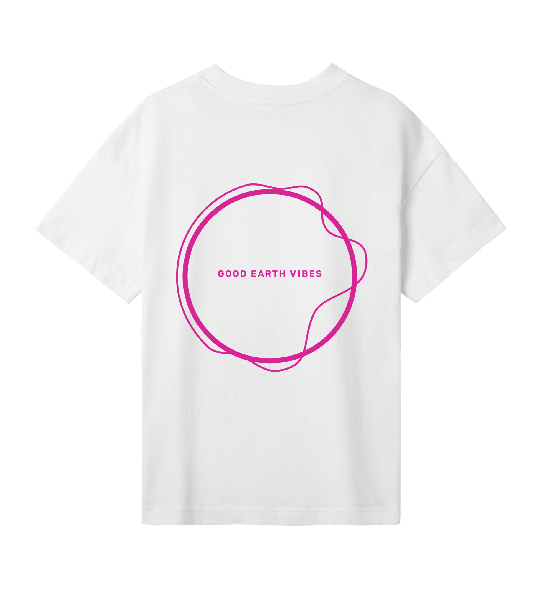 Oversized_T-Shirt, Frauen, Off-White, Hinten, Motiv Good_Earth_Vibes