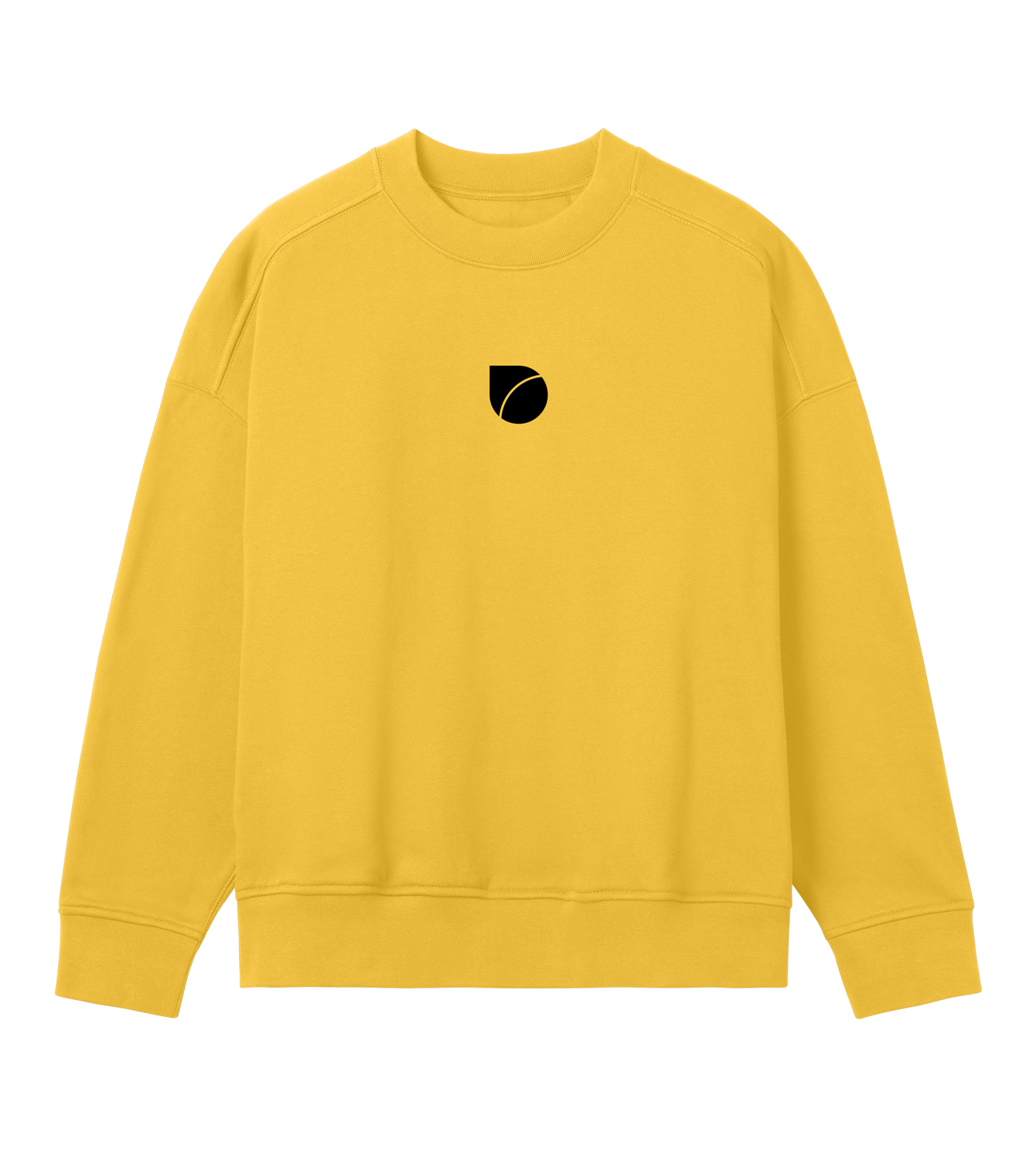 Sweatshirt Damen Oversized, Primrose Gelb, Vorne, Good Morning World, zweiseitig, Shift Happens N01