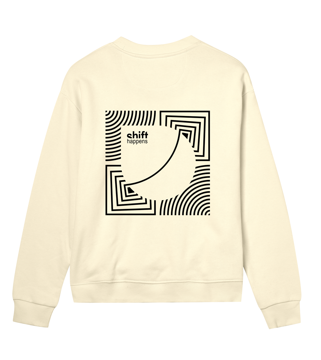 Sweatshirt Damen Regular, Soft Gelb, Hinten, Good Morning World, zweiseitig, Shift Happens N01