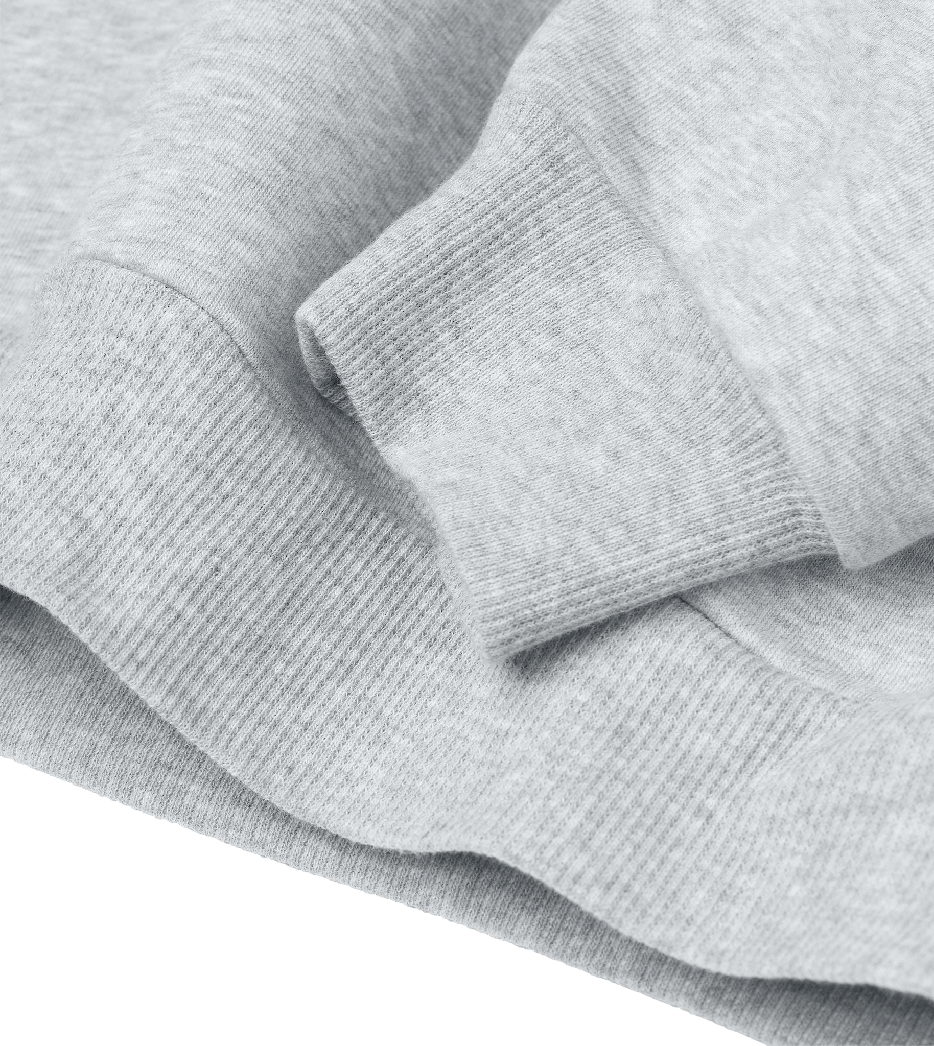 Sweatshirt Herren Grau meliert Regular Detailansicht – Good Earth Vibes