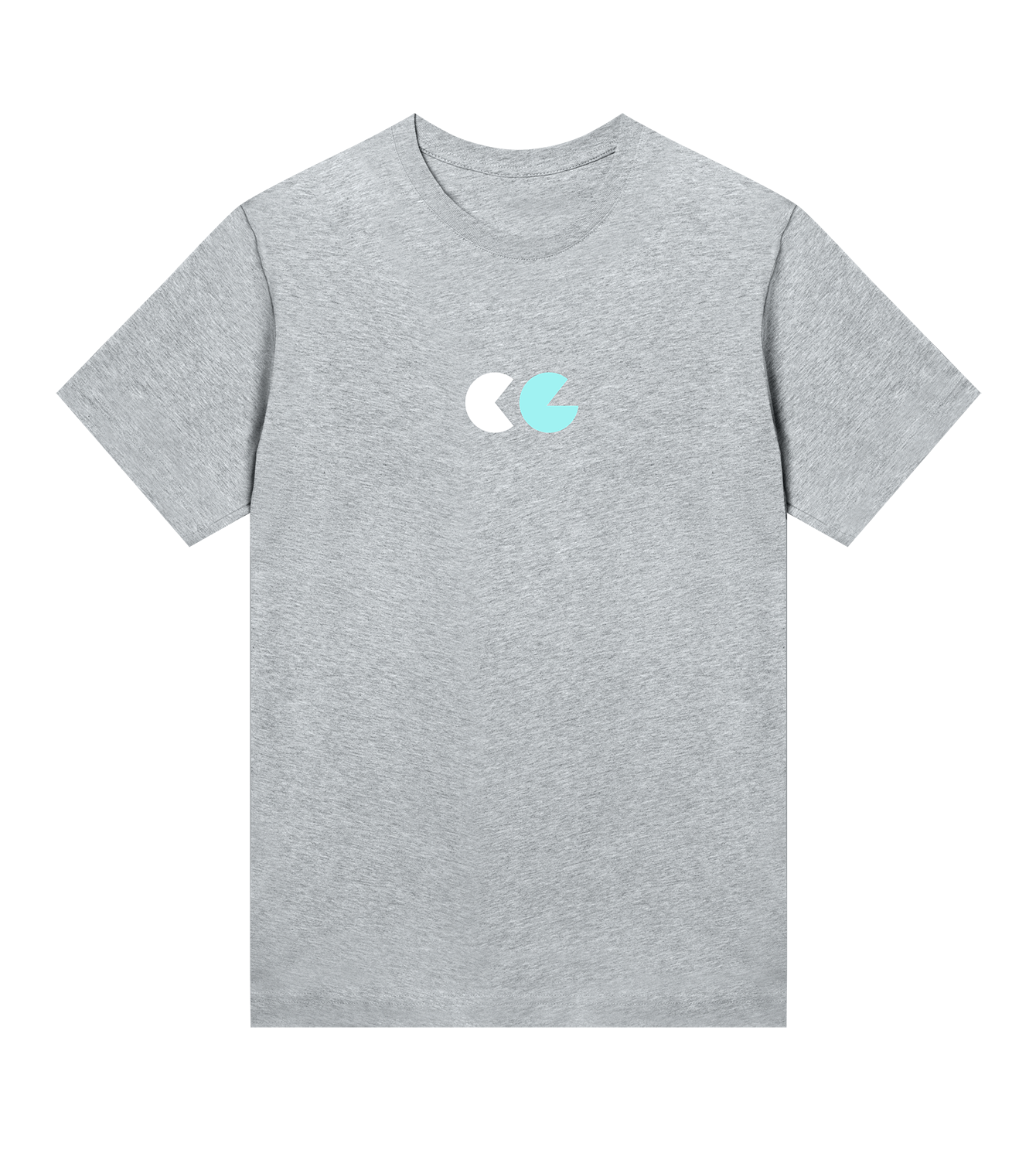 T-Shirt Damen Regular, Grau meliert, Vorne, Good Morning World, zweiseitig, Greed Control