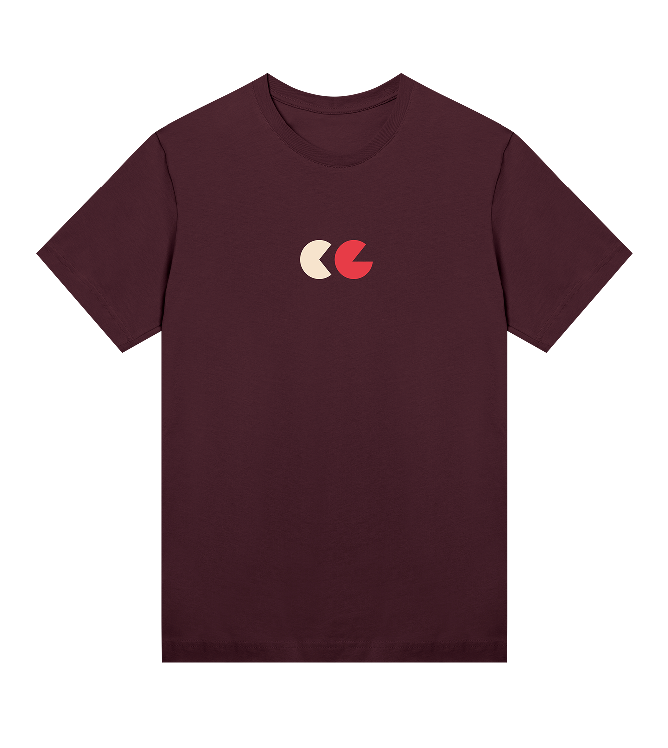 T-Shirt Damen Regular, Maroon, Vorne, Good Morning World, zweiseitig, Greed Control