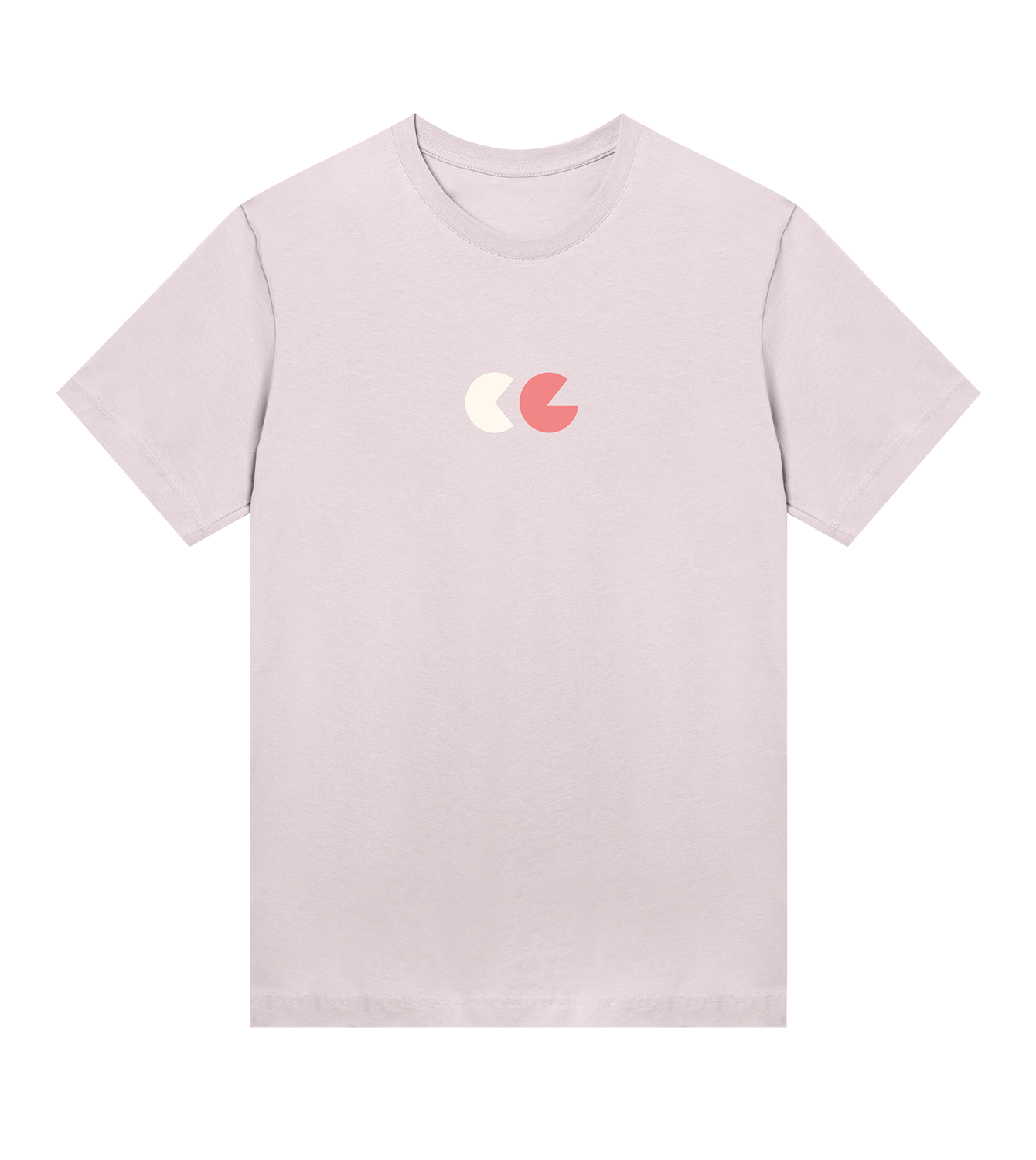 T-Shirt Damen Regular, Soft_Pink, Vorne, Good Morning World, zweiseitig, Greed Control