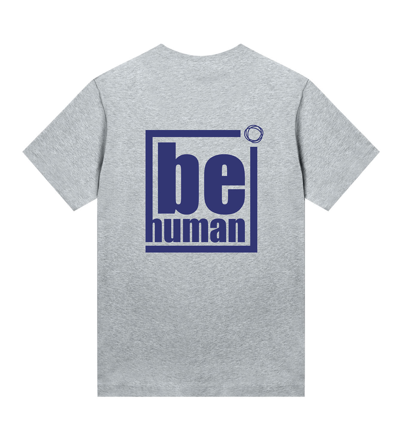 T-Shirt Frauen Regular, Grau meliert, Hinten, Good Morning World, zweiseitig, Be Human N01