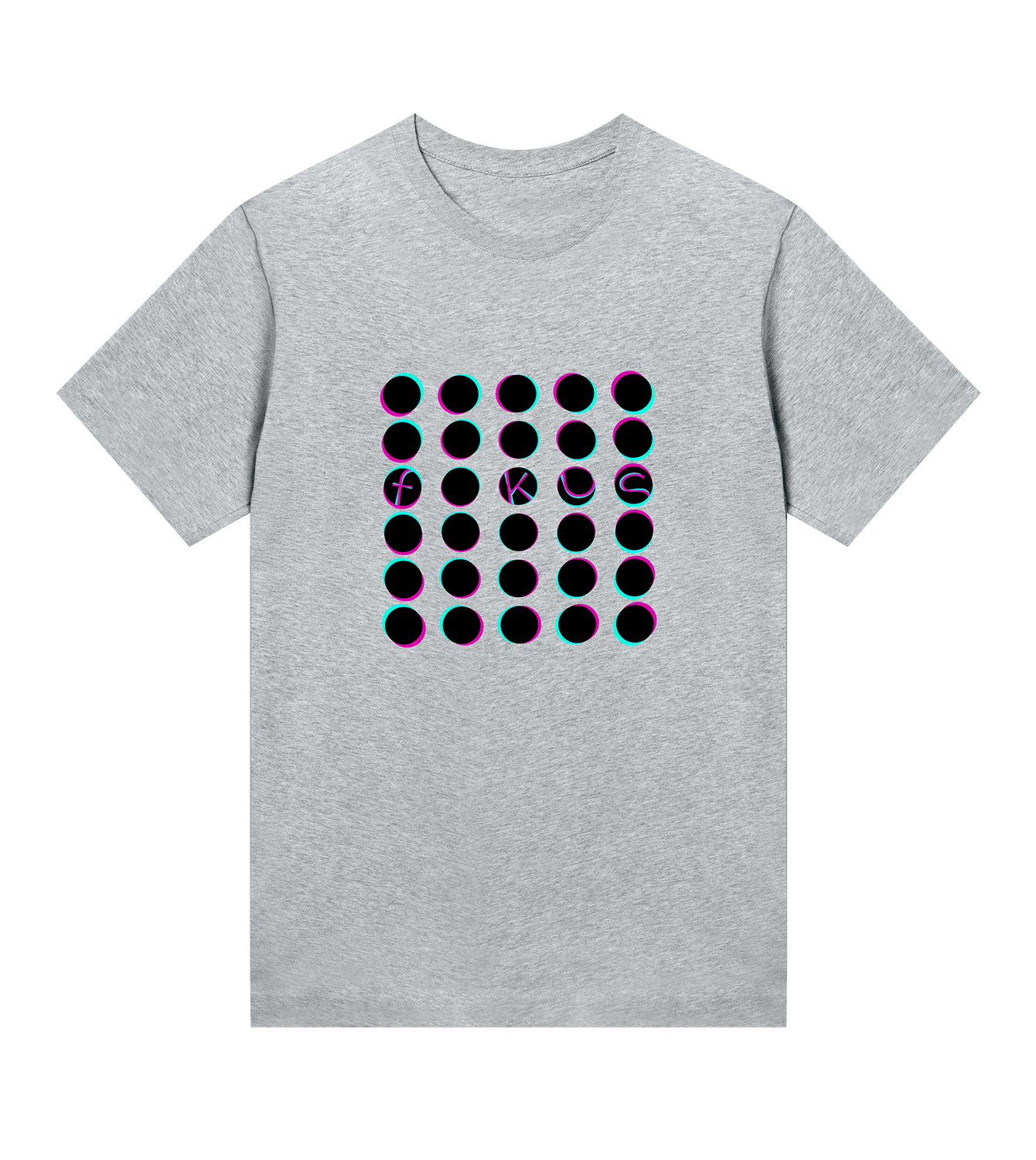 T-Shirt Frauen Regular, Grau meliert, Vorne, Good Morning World, einseitig, Fokus N01