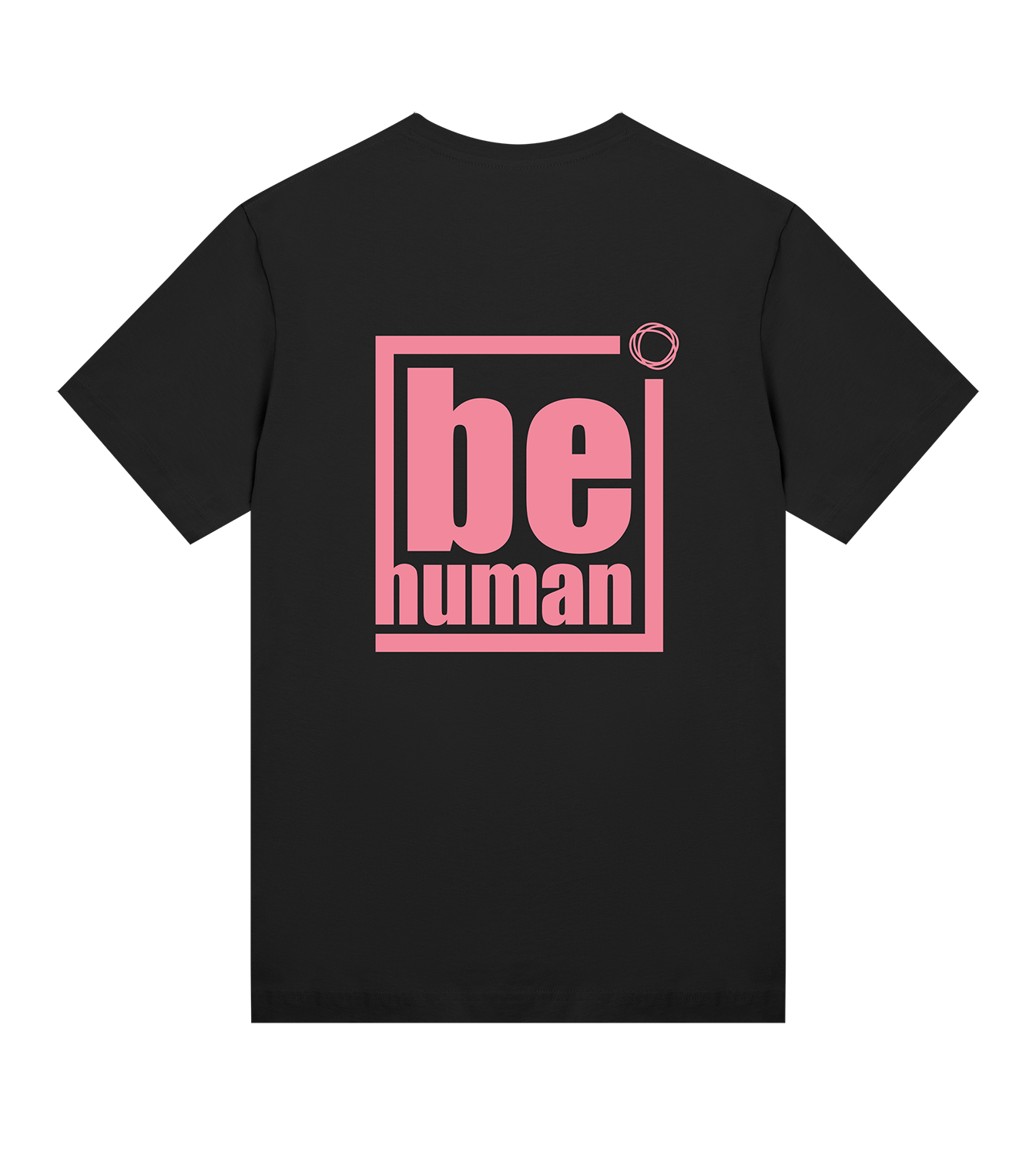 T-Shirt Frauen Regular, Schwarz, Hinten, Good Morning World, zweiseitig, Be Human N01