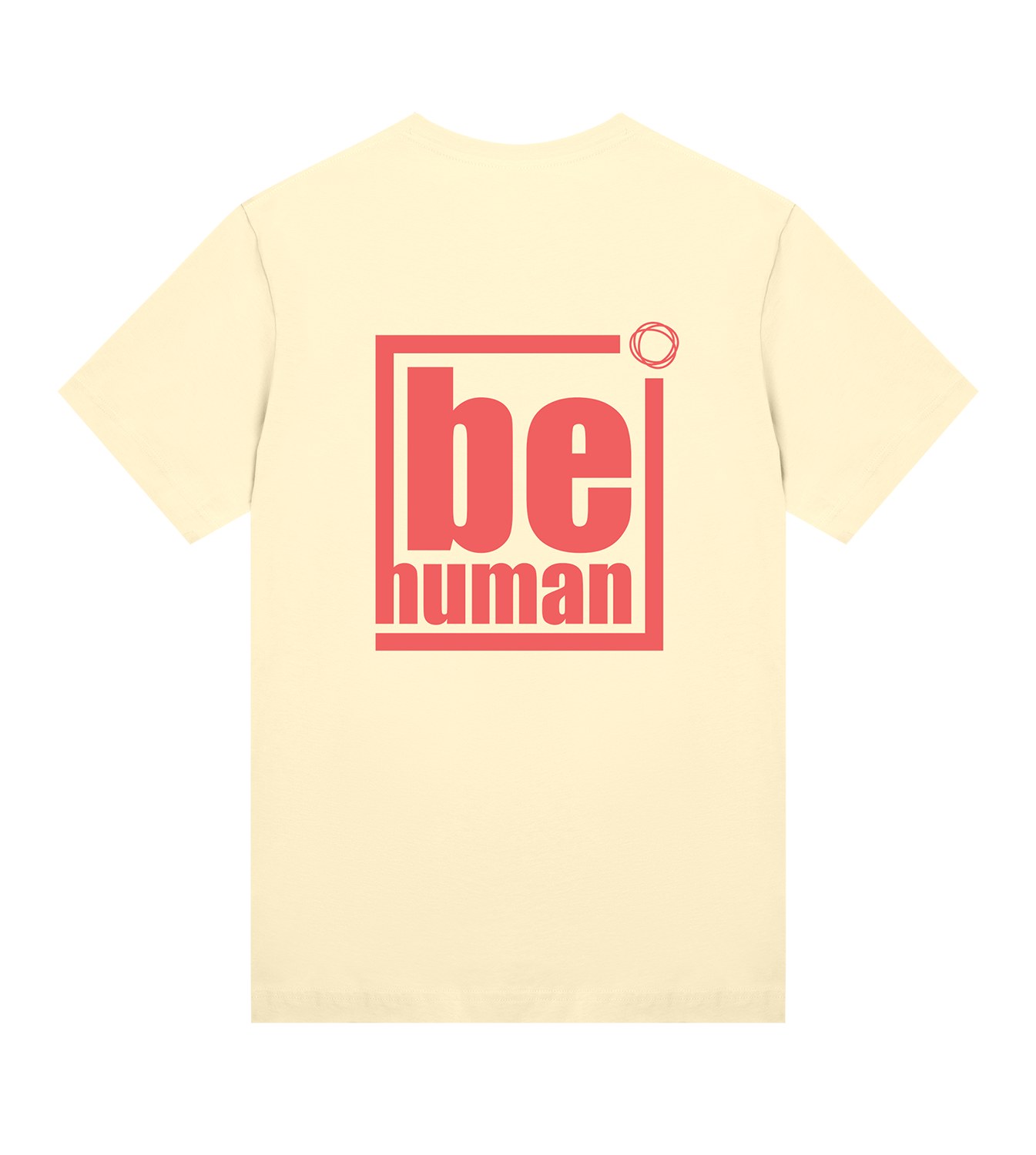T-Shirt Frauen Regular, Soft_Gelb, Hinten, Good Morning World, zweiseitig, Be Human N01