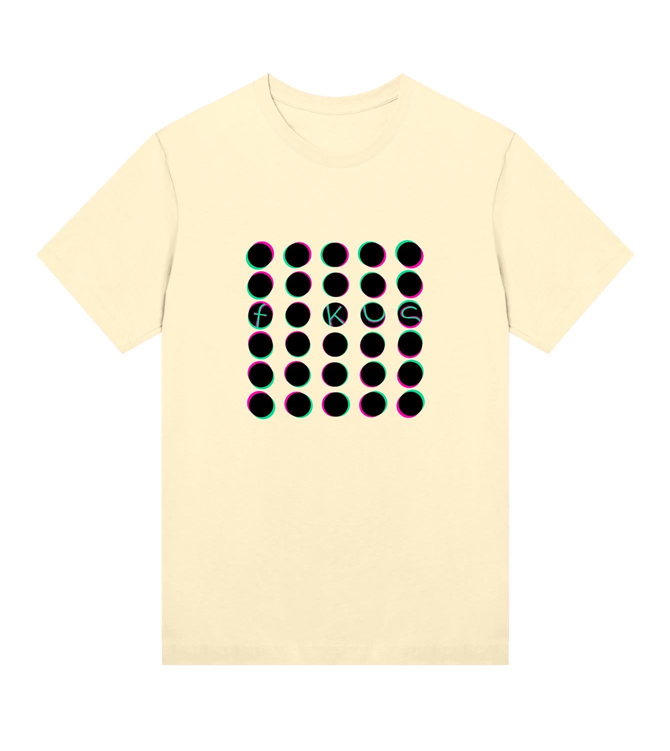 T-Shirt Frauen Regular, Soft Gelb, Vorne, Good Morning World, einseitig, Fokus N01