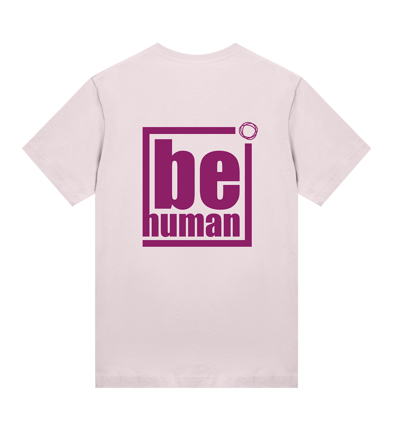 T-Shirt Frauen Regular, Soft_Pink, Hinten, Good Morning World, zweiseitig, Be Human N01