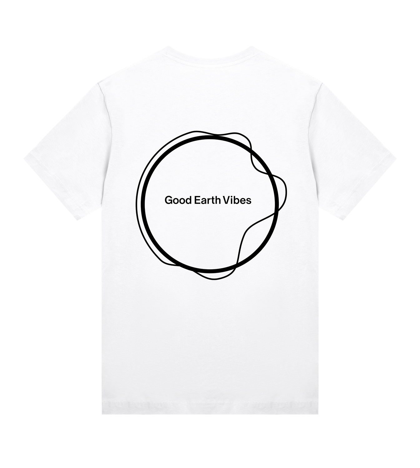 T-Shirt Frauen Regular, Weiss, Hinten, Good Earth Vibes, zweiseitig, Life is a Dance N02