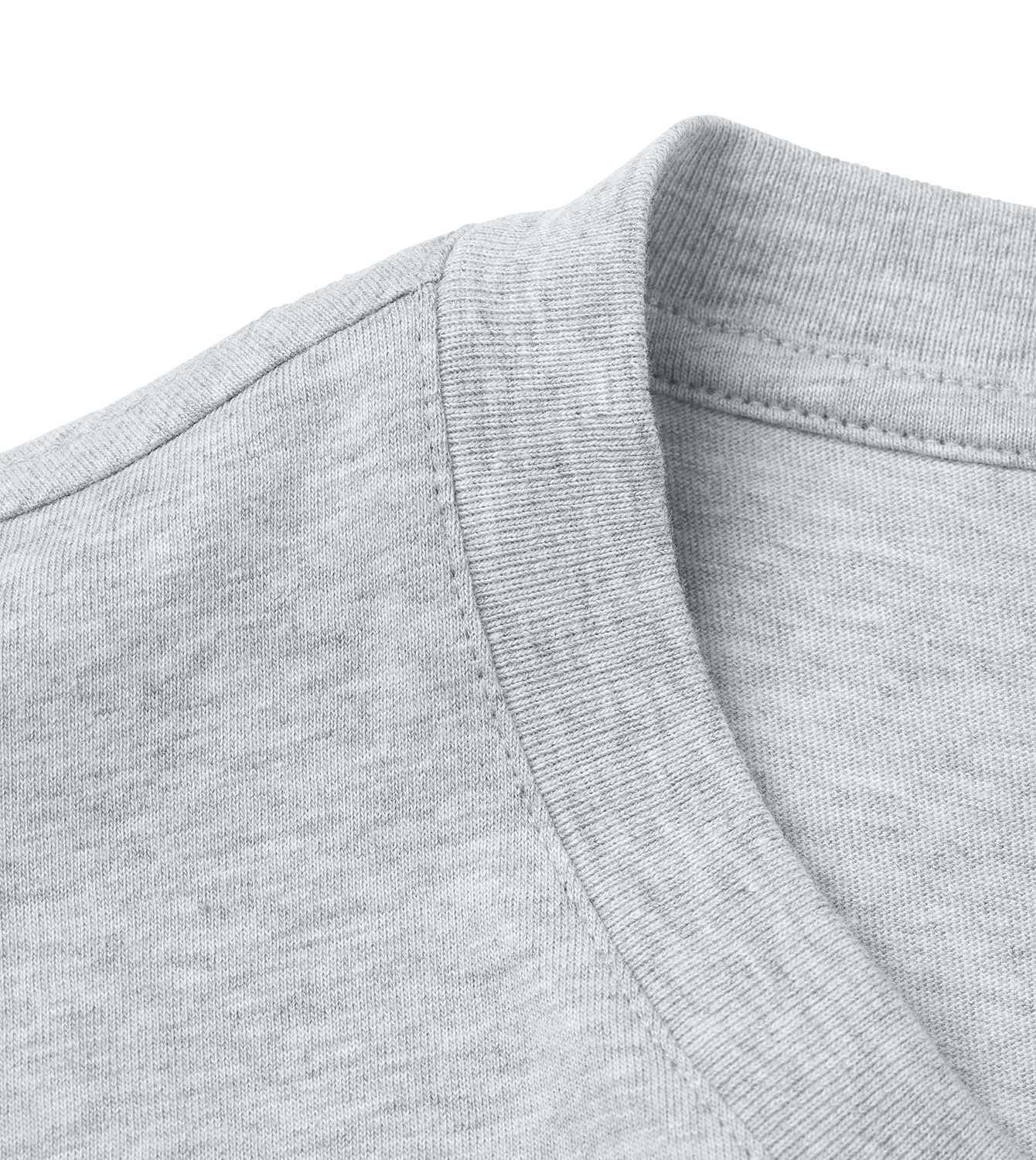 T-Shirt Männer Regular, Grau meliert, Detail, Good Morning World, einseitig, Delete The Default N01