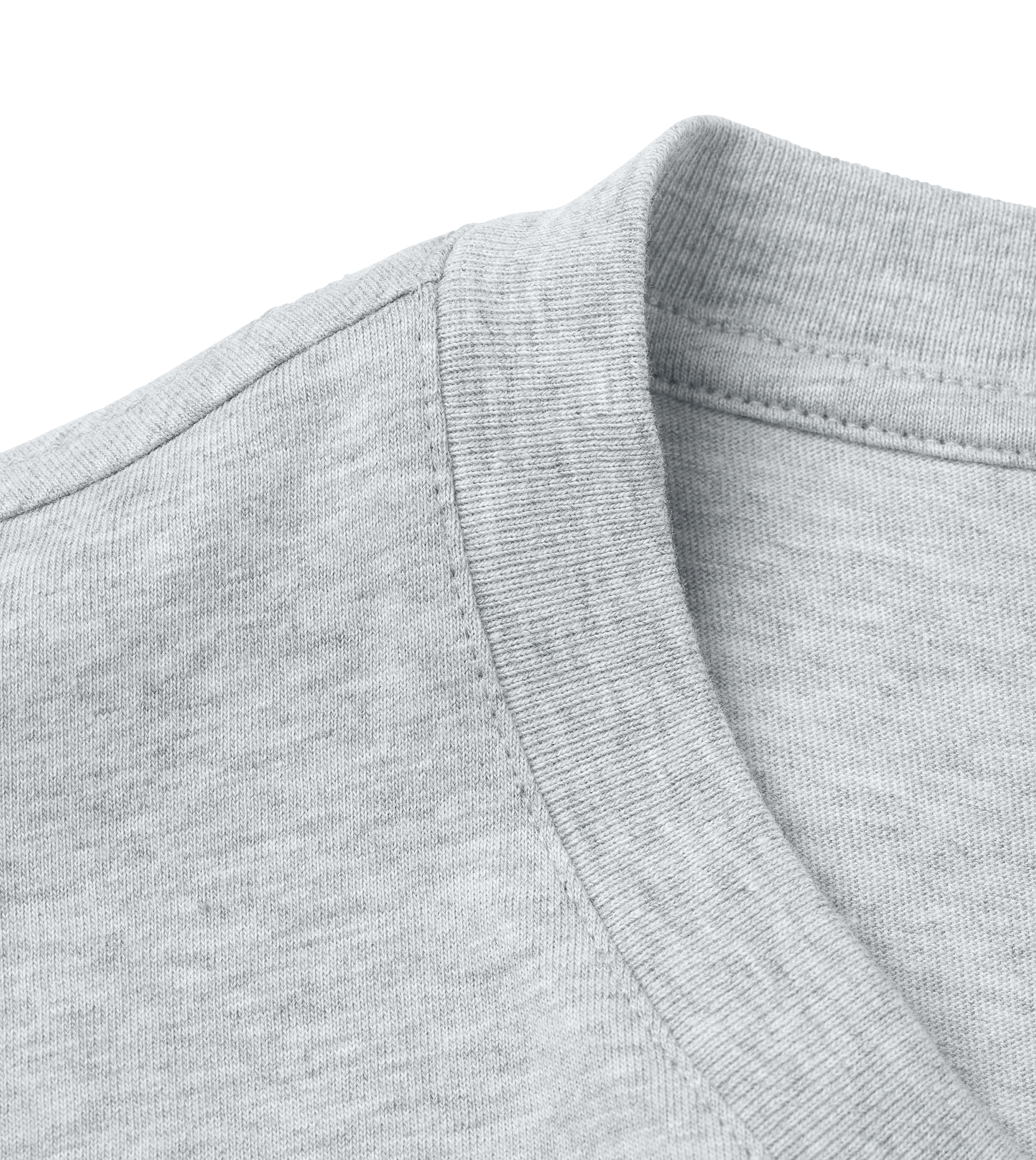 T-Shirt Männer Regular, Grau meliert, Detail, Good Morning World, einseitig, Let's Buzz N01