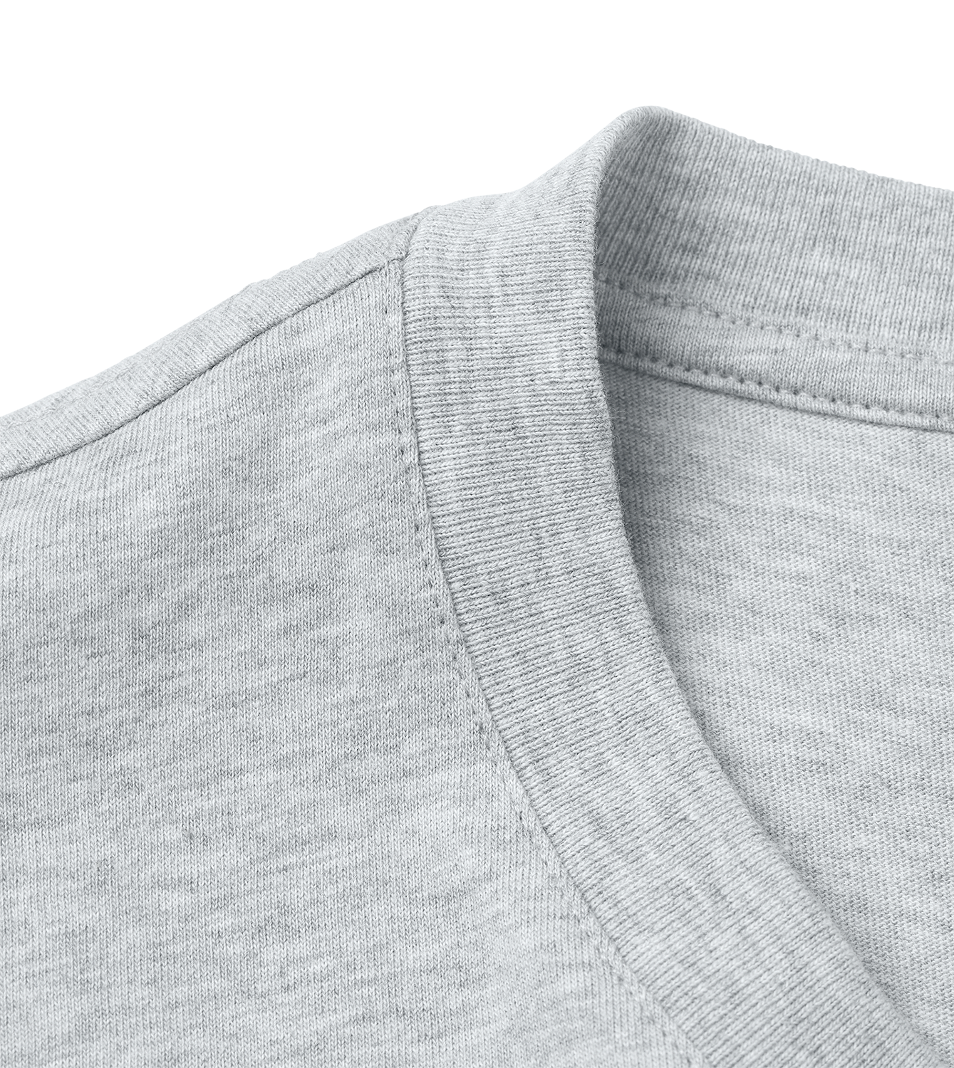 T-Shirt Männer Regular, Grau meliert, Detail, Good Morning World, zweiseitig, Be Human N01