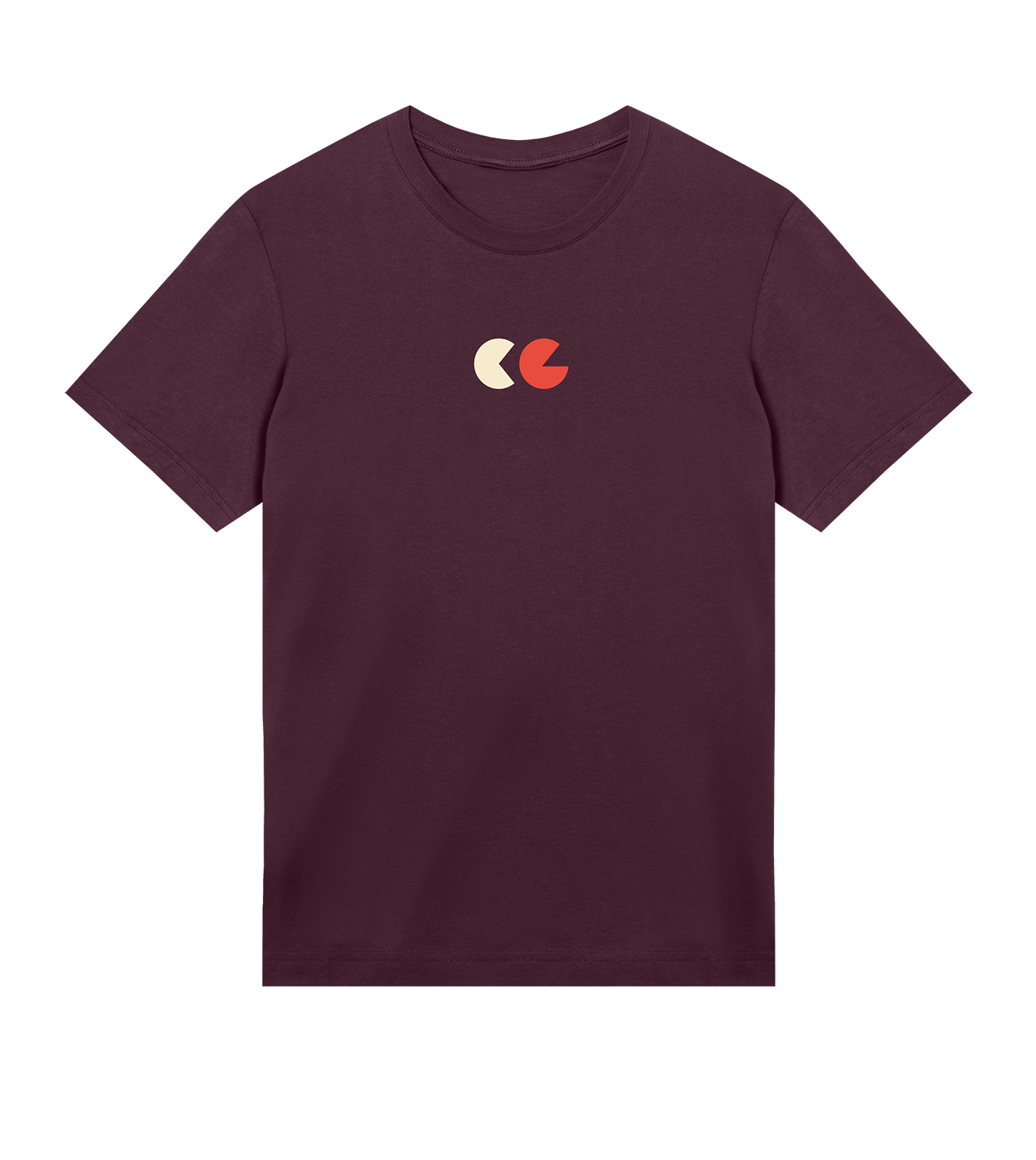 T-Shirt Männer Regular, Maroon, Vorne, Good Morning World, zweiseitig, Greed Control N01