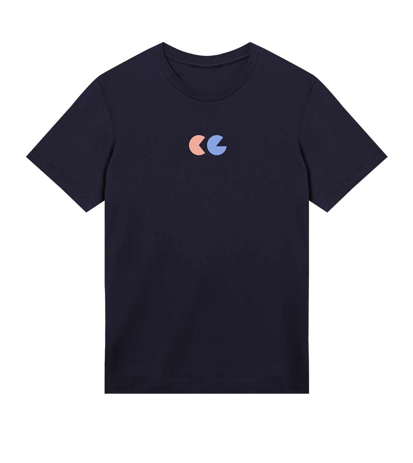 T-Shirt Männer Regular, Navy Blue, Vorne, Good Morning World, zweiseitig, Greed Control N01