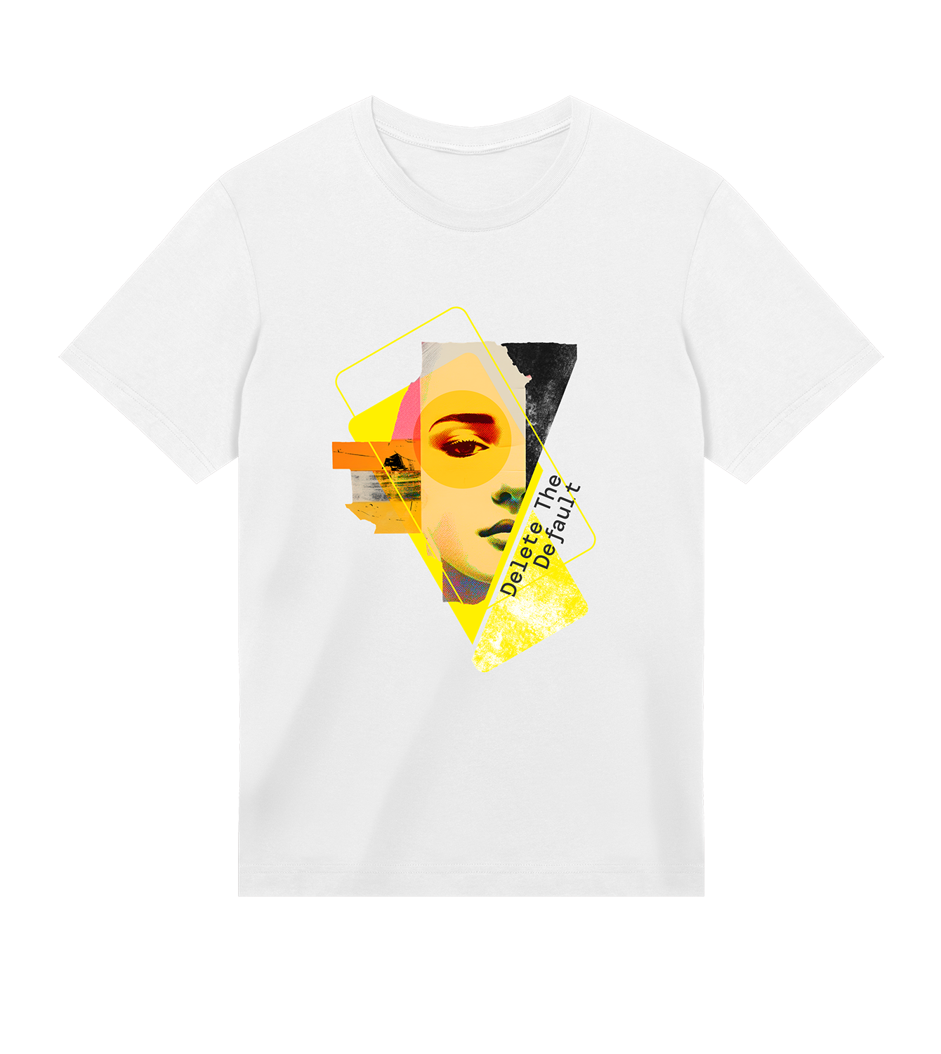 T-Shirt Männer Regular, Weiss, Vorne, Good Morning World, einseitig, Delete The Default N01