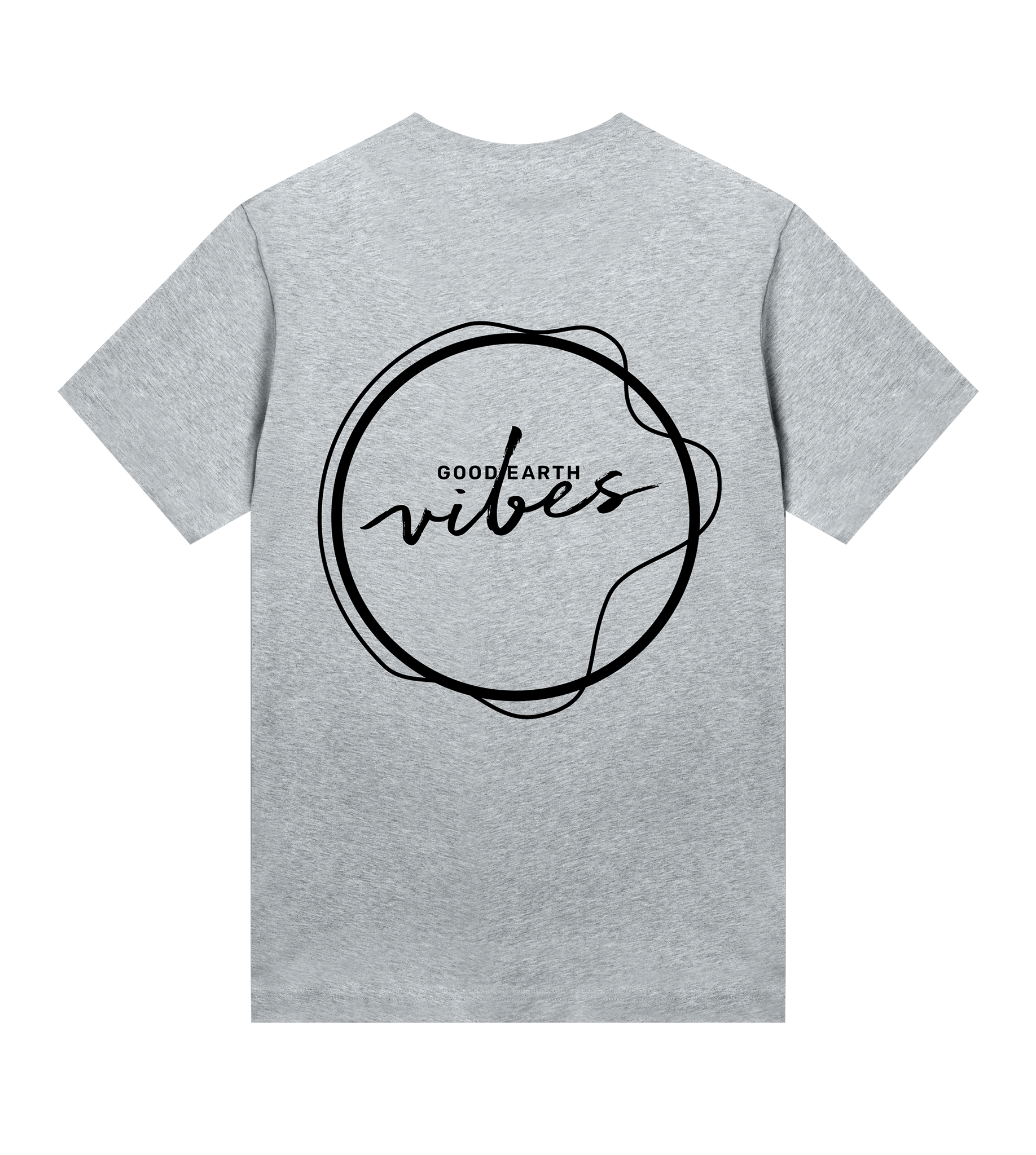 T-Shirt Damen, Grau meliert, Regular, Hinten, Good_Earth_Vibes, Life is a Dance No1