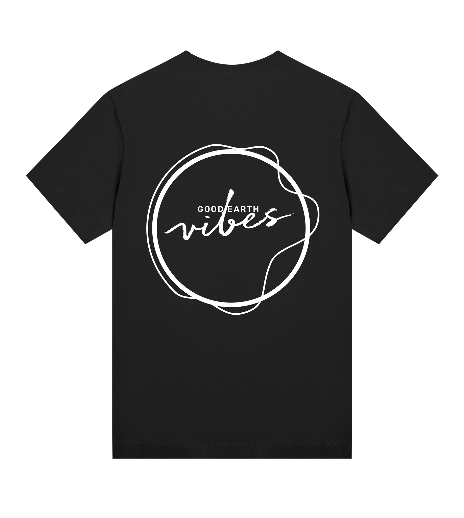T-Shirt Damen, Schwarz, Regular, Hinten, Good_Earth_Vibes, Life is a Dance No1