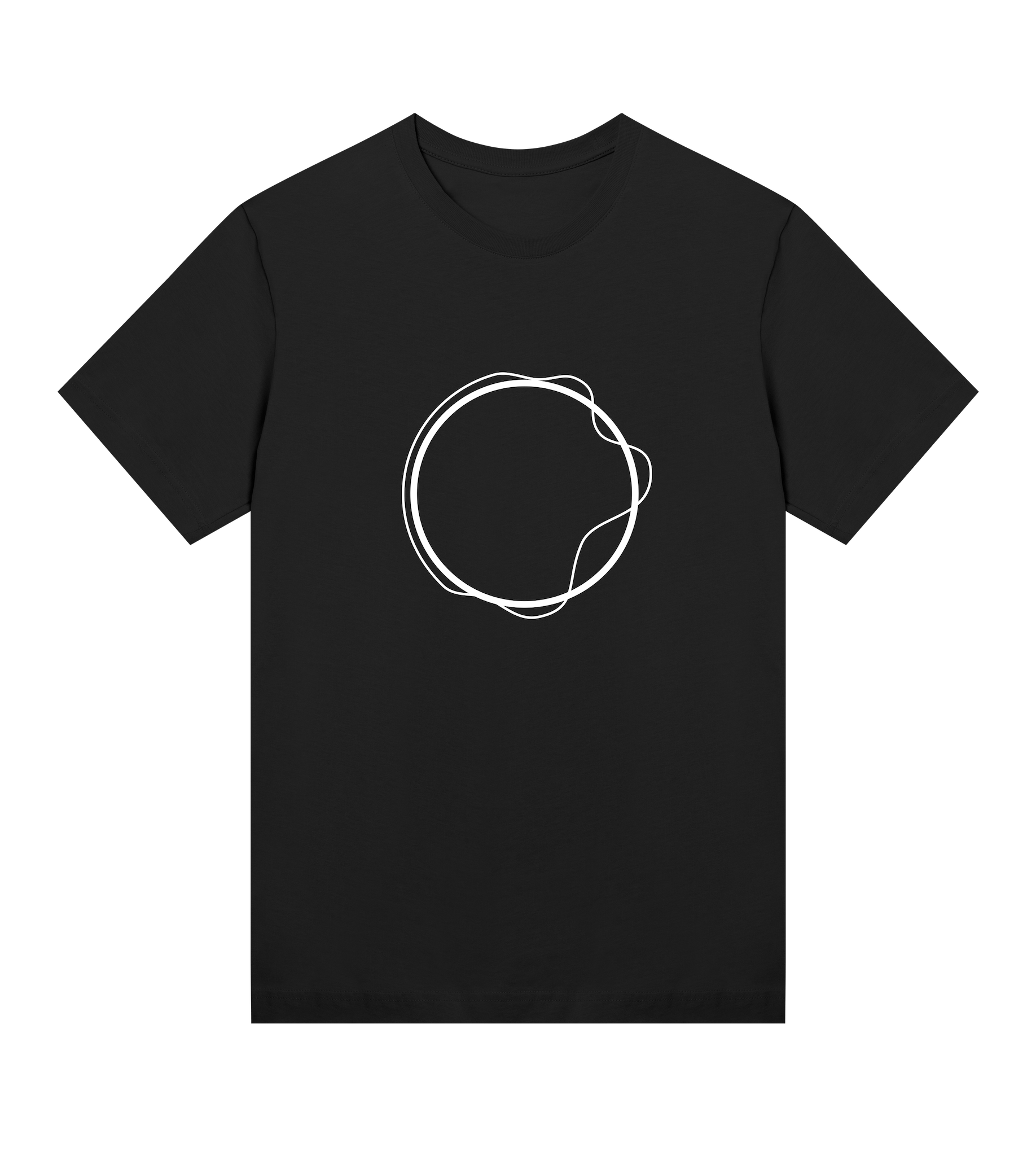 T-Shirt Damen Schwarz Regular Vorderseite – Good Earth Vibes