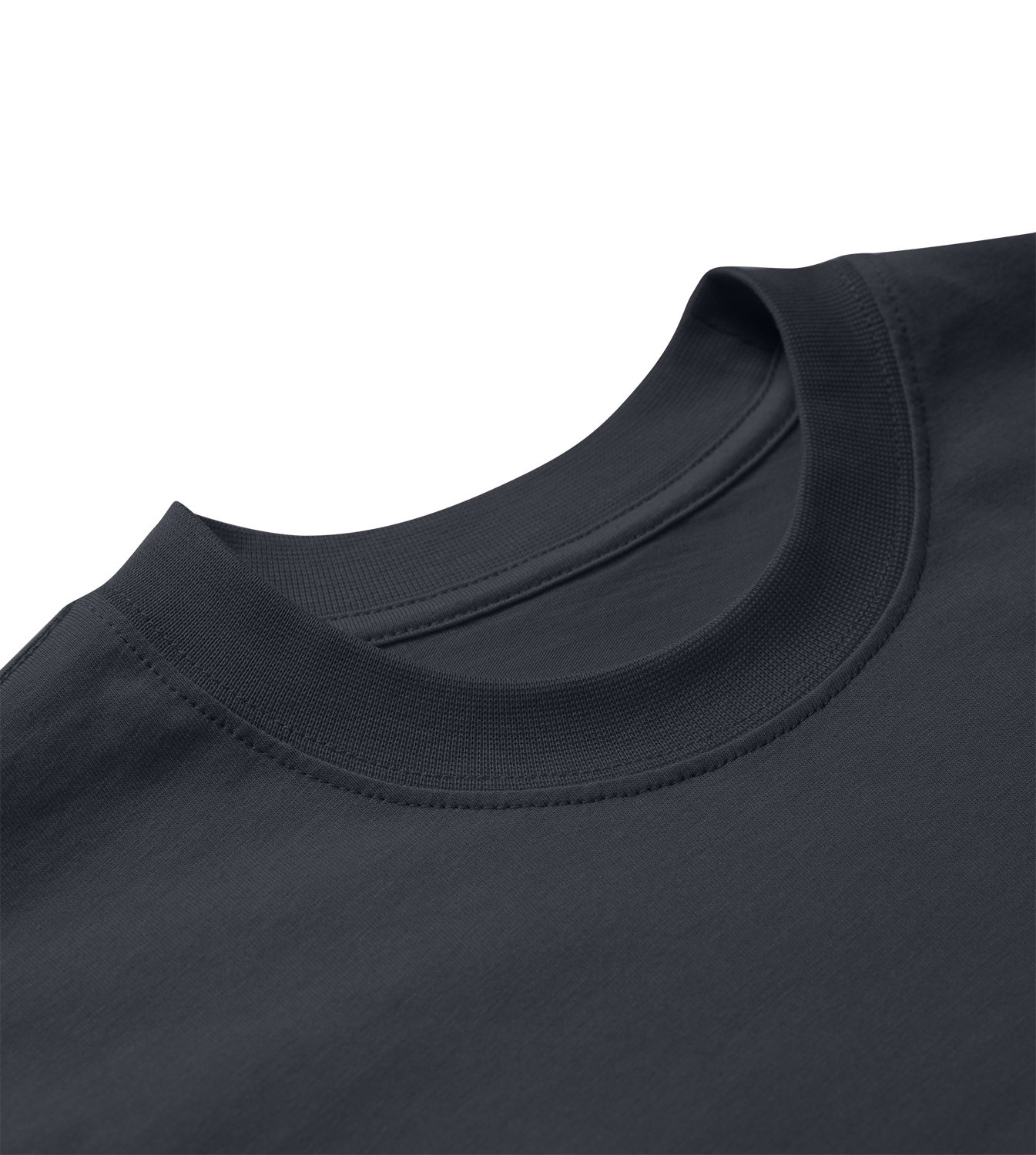 T-Shirt Frauen Oversized, Off-Black, Detail, Good Morning World, einseitig, Be Human N01
