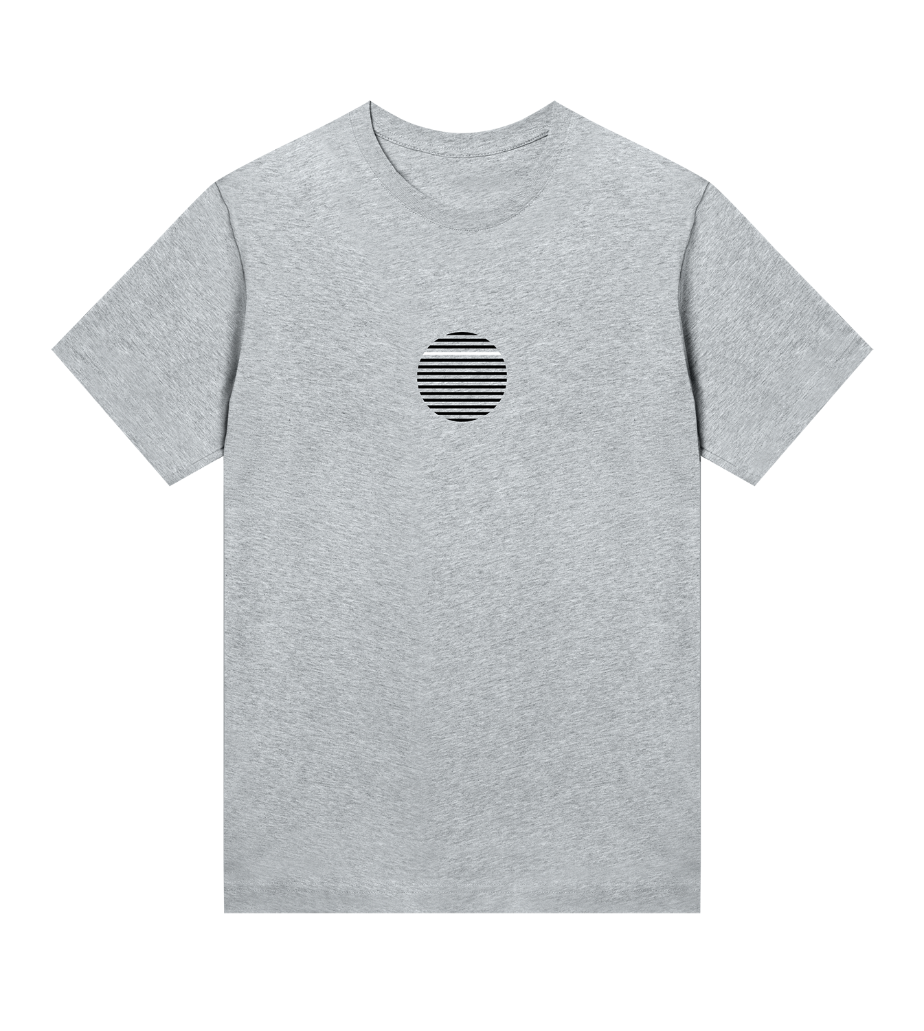 T-Shirt Frauen Regular, Grau meliert, Vorne, Good Morning World, zweiseitig, N01