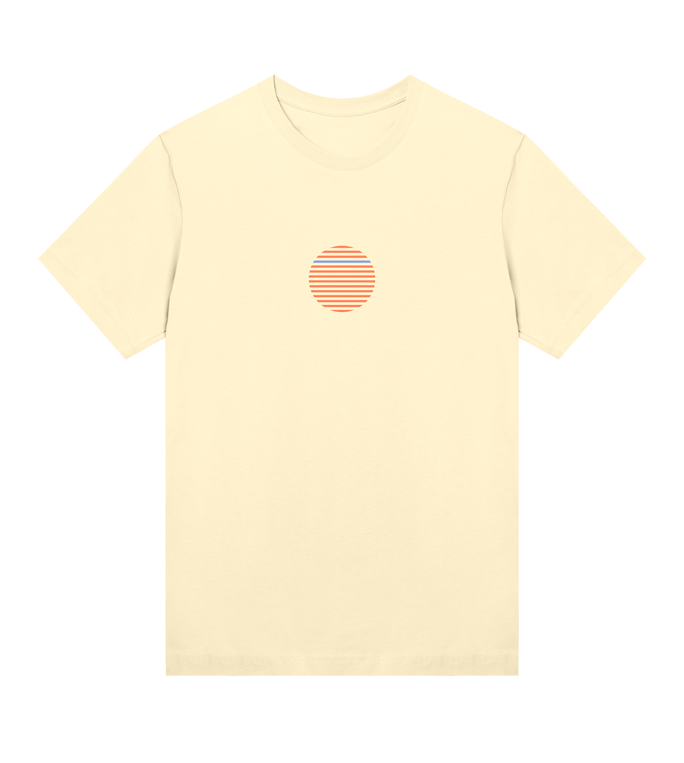 T-Shirt Frauen Regular, Soft Gelb, Vorne, Good Morning World, zweiseitig, N01
