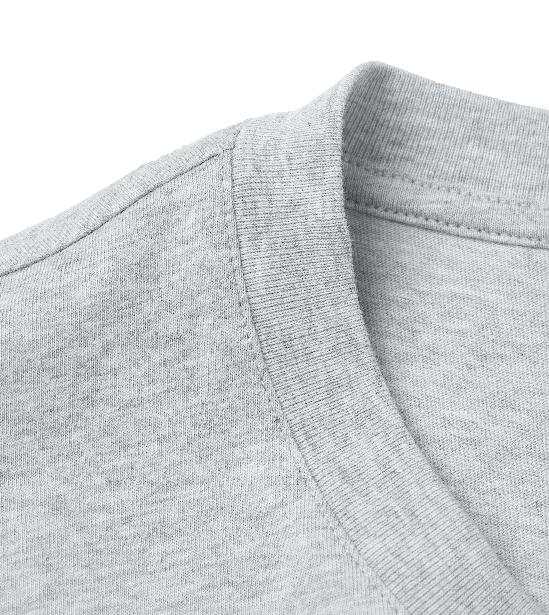 T-Shirt Herren Grau meliert Regular Detailansicht – Good Earth Vibes