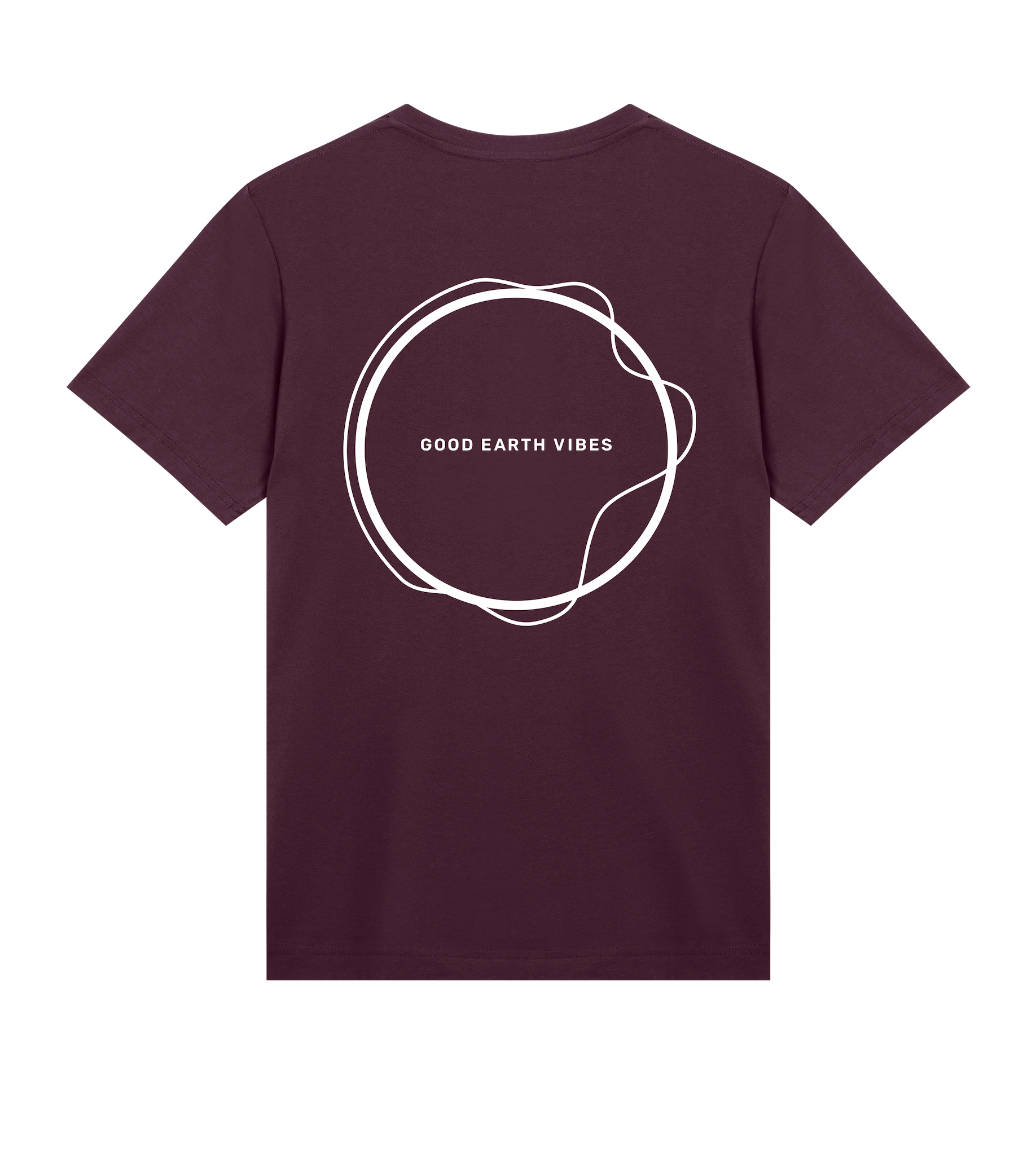 T-Shirt Herren Kastanie Regular Rückseite – Good Earth Vibes