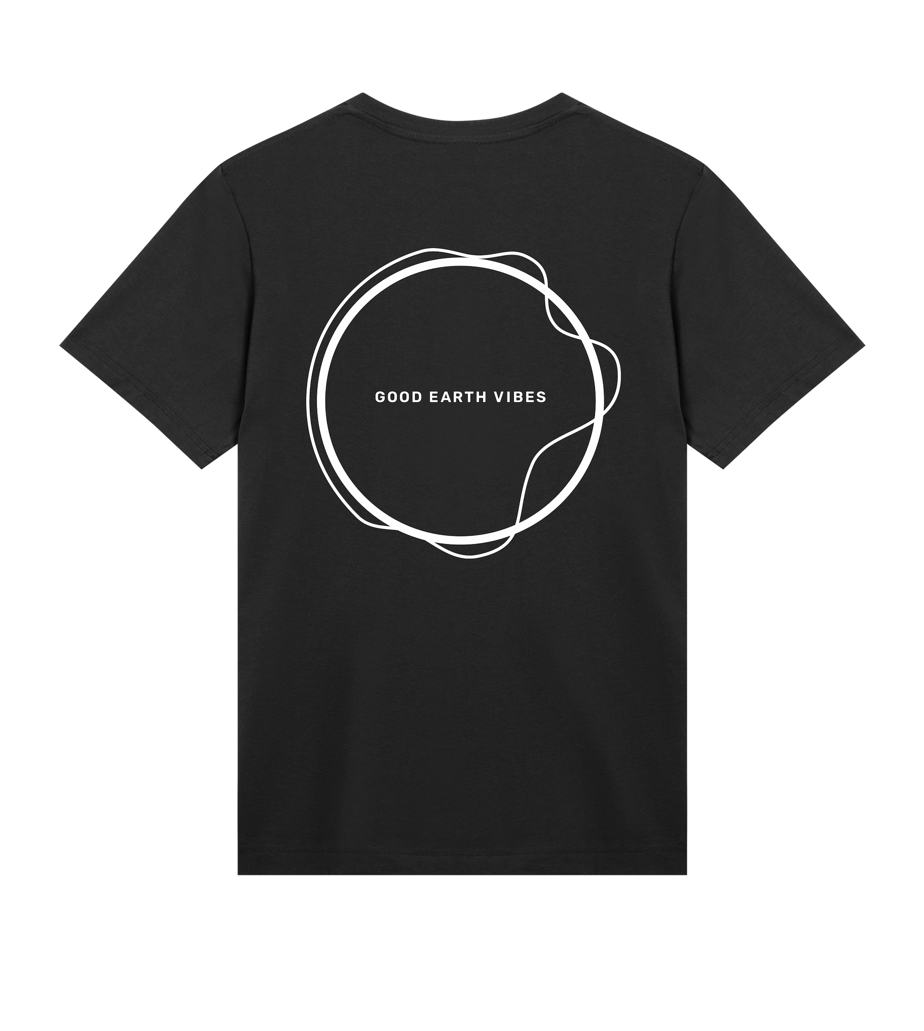 T-Shirt Herren Schwarz Regular Rückseite – Good Earth Vibes