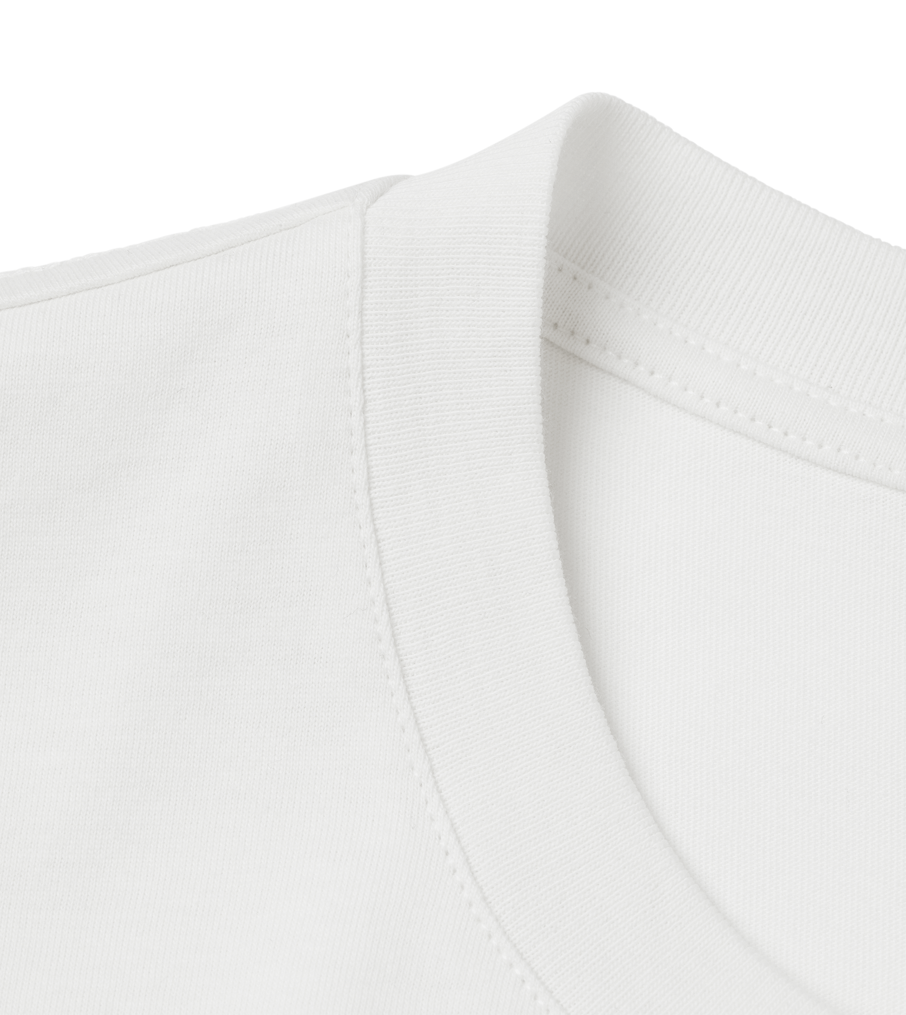T-Shirt Herren Weiss Regular Detailansicht – Good Earth Vibes