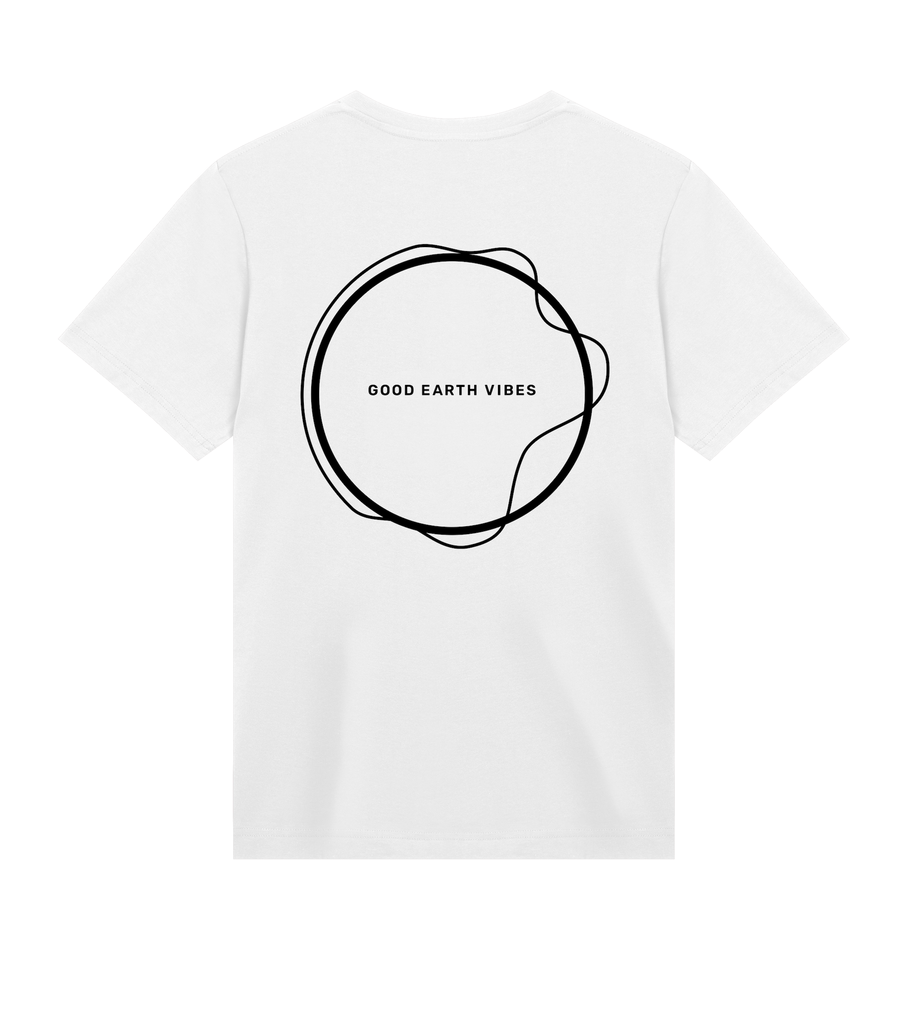 T-Shirt Herren Weiss Regular Rückseite – Good Earth Vibes