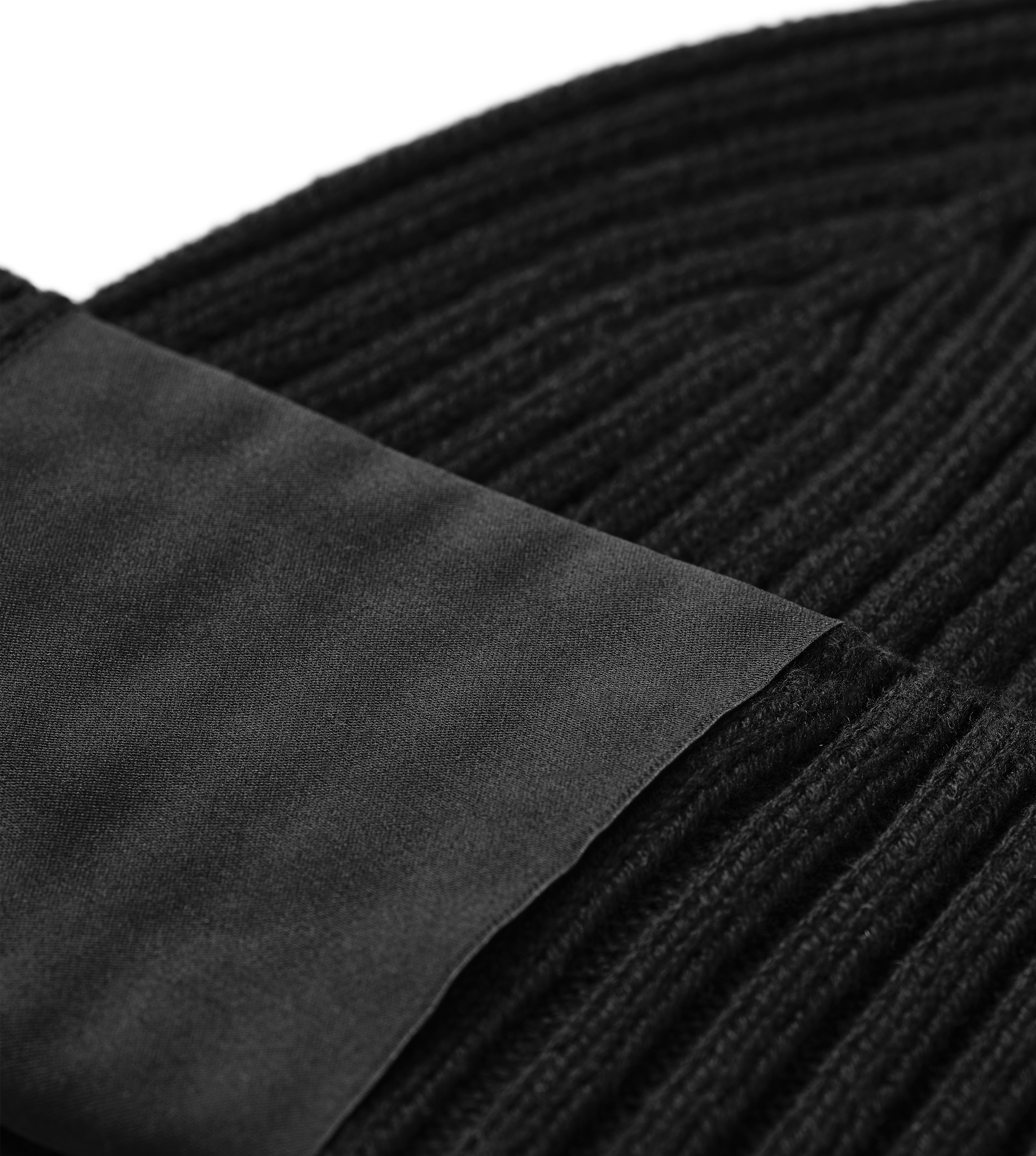 Beanie Mütze schwarz baumwolle detail – Good Earth Vibes