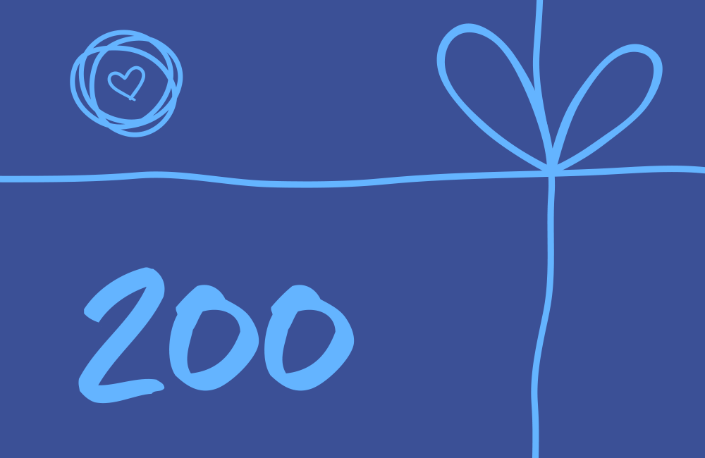 Voucher, Geschenk-Gutschein für Kleidung, 200 Euro